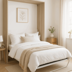 Zidni krevet i mehanizam za njega u spavaćoj sobi